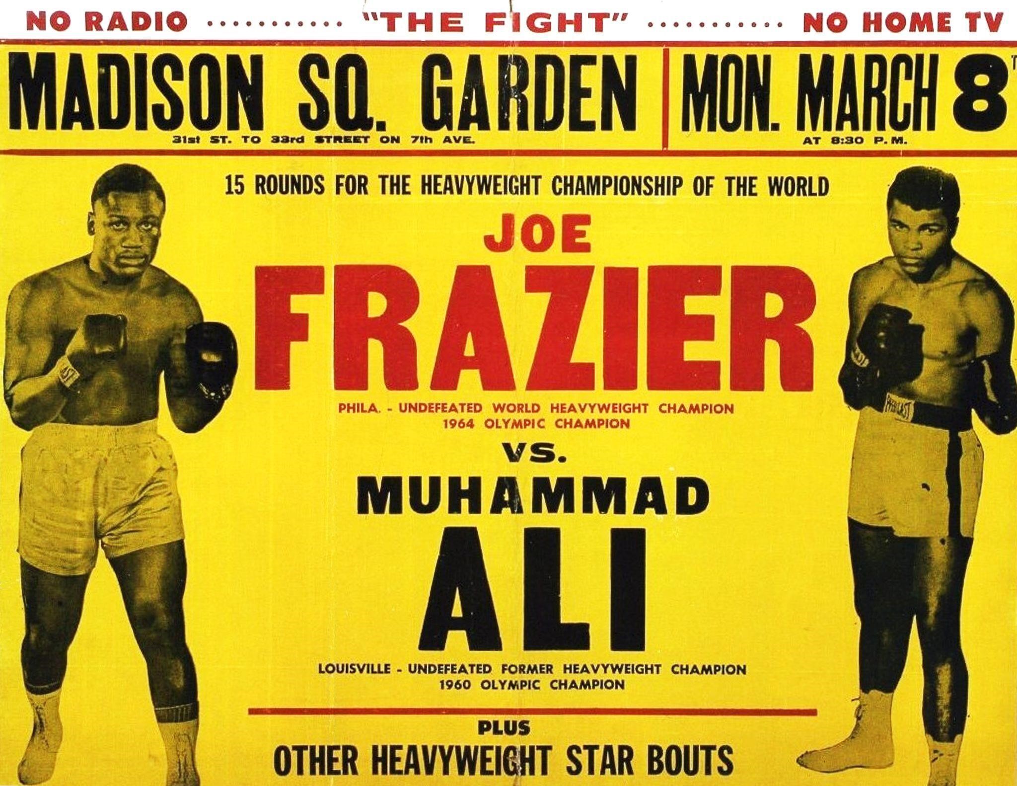 Frazier    Ali    Fight Poster   Reprint
