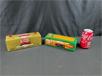 2 ERTL texaco, locking coin banks with keys lot 1