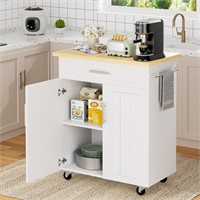 Walsunny Kitchen Island on Wheels with Storage