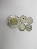 10 c 1947-1952-43-62 USA argent