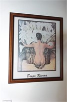 Diego Rivera "Nude With Calla Lilies" Framed Print