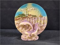 SEASCAPE 3D STANDING PLATE W/ DOLPHINS