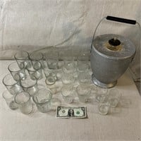 Glass and Metal Barware Lot- 25 pc. (on top #51)