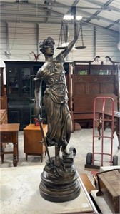 Large Lady Justice Scales of Justice Bronze