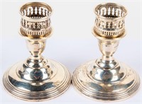 Pair Wm. Rogers Sterling Weighted Candlesticks