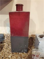 Red Vase with Grey Base