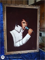 Original velvet Elvis Mexico signed quoroz