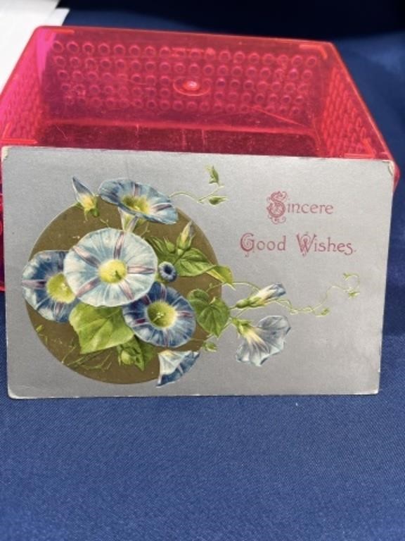 1909 Early 1900’s Good Wishes Postcard