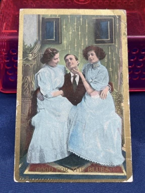 Early 1900’s Romance Postcard Good for the Blues