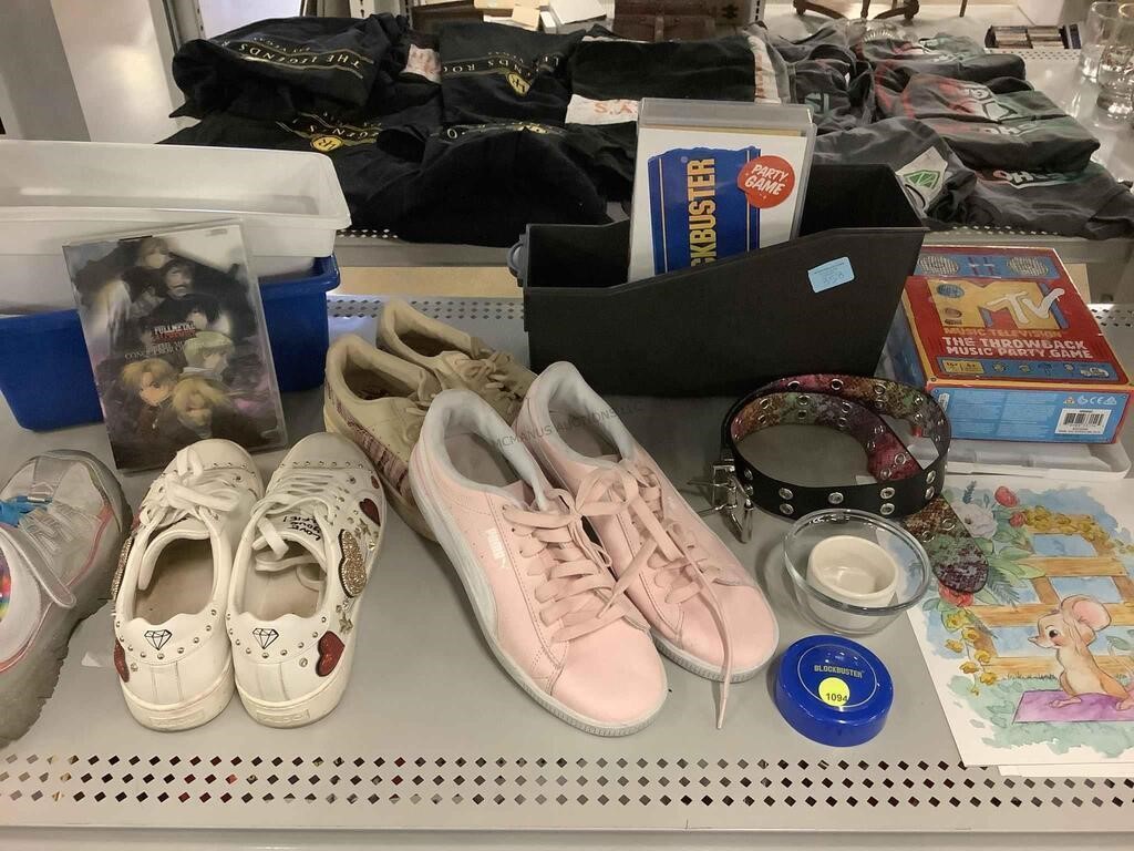 Shoes size 5-7, games and more.