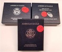 (2) 2014, ’15 Proof Silver Eagles