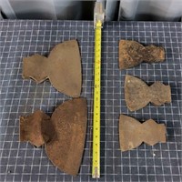 G3 5Pc vintage Axe heads 5 - 10 inch