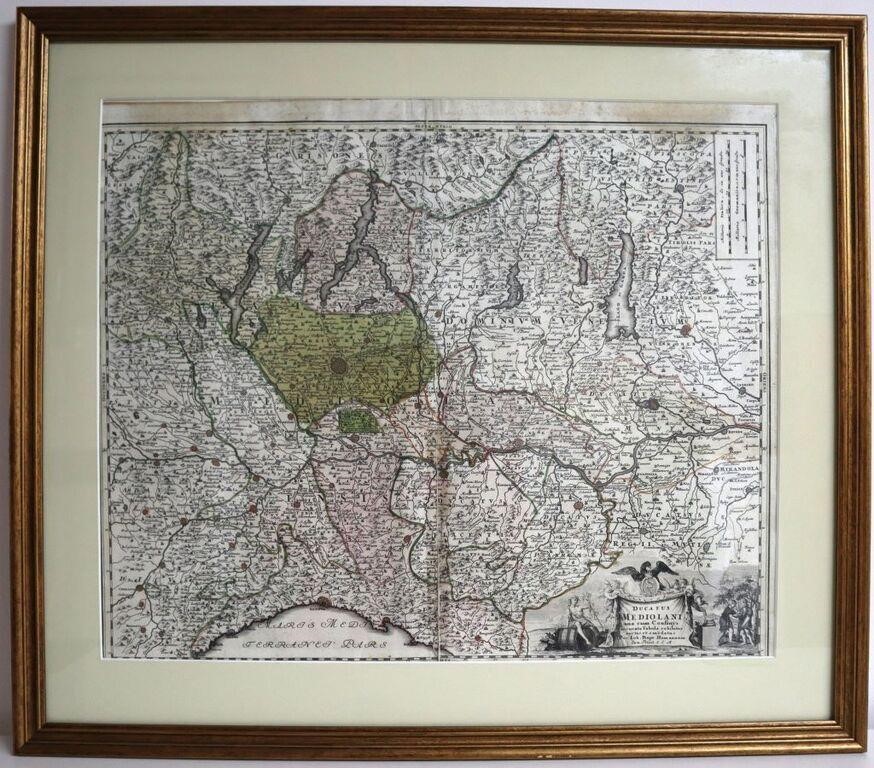 Framed Antique Map Print