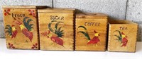 Vintage Rooster Canisters