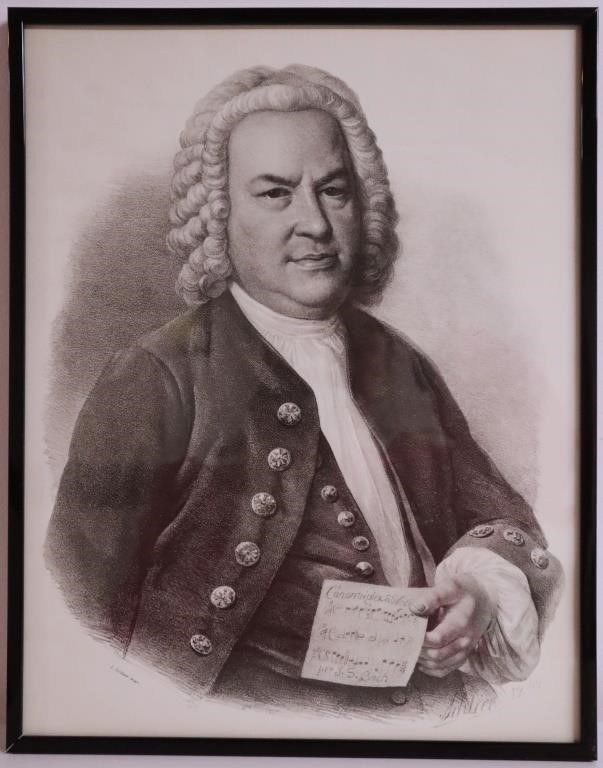 Portrait of Johann Sebastian Bach Print