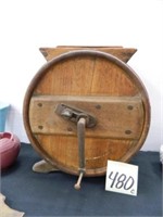 Wood Cylinder Butter Churn