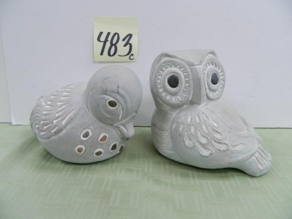 (2) Isabel Bloom Pieces - Owl & Bird
