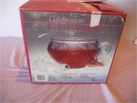 Glass punch bowl set