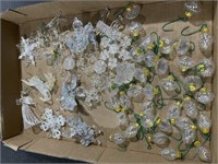 Box of assorted glass ornaments