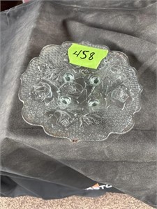 Footed glass dish