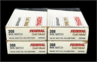 .308 Win. Match ammunition (4) boxes Federal