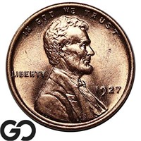 1927 Lincoln Wheat Cent, Choice BU++, Lustrous!