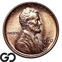 1910 Lincoln Wheat Cent, Lustrous Choice BU++