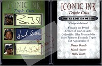 B Bonds H Aaron B Ruth Iconic Ink facsimile autos