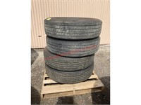 (4) 295/75R22.5 Truck Tires