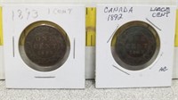 1892, 1893 Canada Large Cents