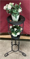 Ornate Wrought Iron and Metal Plant Stand