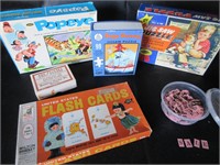 Vintage Jig Saw Puzzles, Word Builder,Flash cards