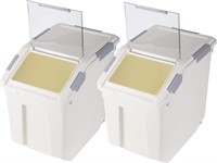 25 lb Flour Container  25L  Seal Lid (Pack-2)