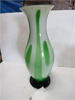 Green & White Vase