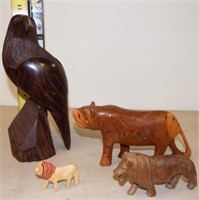 Wooden Animal & Bird Statues / Figurines