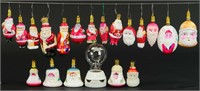 GROUPING OF 20 SANTA LIGHT BULBS AND ONE NEW GLOW