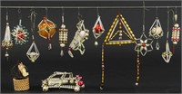 GROUPING OF SLOVOKIAN CHRISTMAS TREE ORNAMENTS