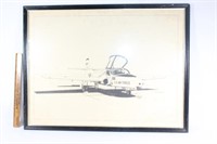 Framed Fighter Print Signed by Carlos Jordan 81