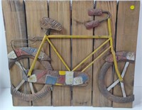Decorative Wooden & Tin Bicycle Piece