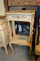French style painted tall side table,