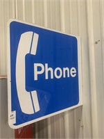 Wall decor phone sign,  18 x 19 inches