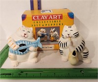 Salt&Pepper shaker Clay Art Cat Tunes