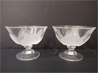 Durand Cristal D'Arques Satin Frosted Bowls