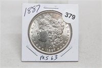 1887 MS63 Morgan Dollar