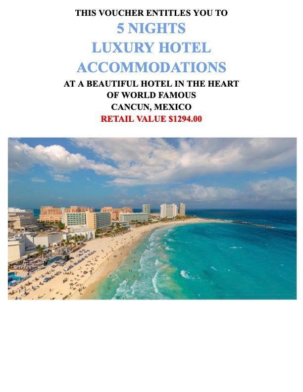May 2ND. Vacation Hotel Accommodation Packages Auction