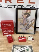 Assorted Coca Cola collectibles