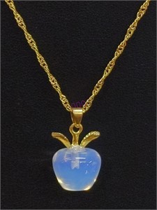 18k stamped 18" necklace with pendant