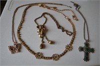 4 Antique Asian Necklaces