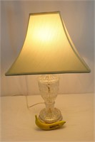 Glass Crystal Table Lamp W/Shade