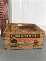 Rambuie wood box-approx 9"Tx18"Lx16"W